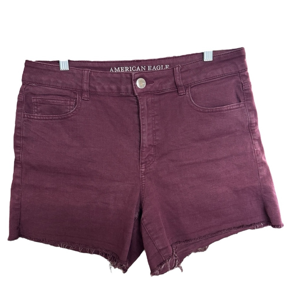 American Eagle Outfitters Women's Dark Red Jean Shorts